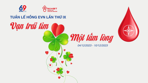 Bộ nhận diện Tuần lễ hồng EVN lần thứ IX - năm 2023 của Tập đoàn Điện lực Việt Nam