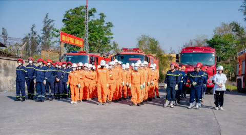 PPC phối hợp với Phòng Cảnh sát PCCC&CNCH Công an tỉnh Hải Dương tổ chức thực tập chữa cháy, cứu nạn cứu hộ năm 2024