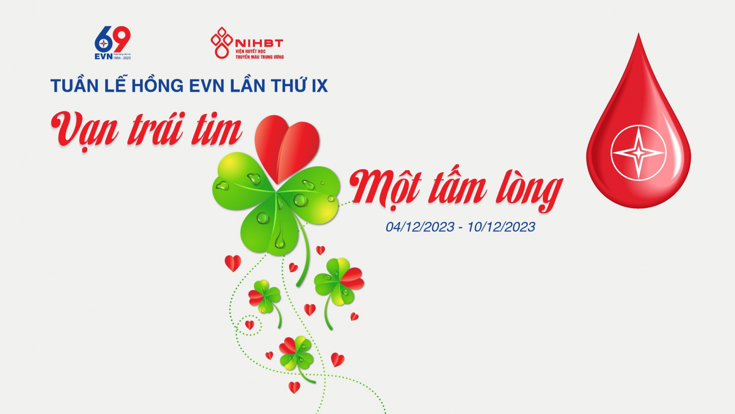 Bộ nhận diện Tuần lễ hồng EVN lần thứ IX - năm 2023 của Tập đoàn Điện lực Việt Nam